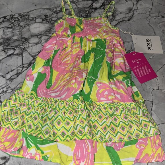Lilly Pulitzer Other - Lilly Pulitzer For Target 2015 Baby Girls 12 Months Dress Pink Green NEW